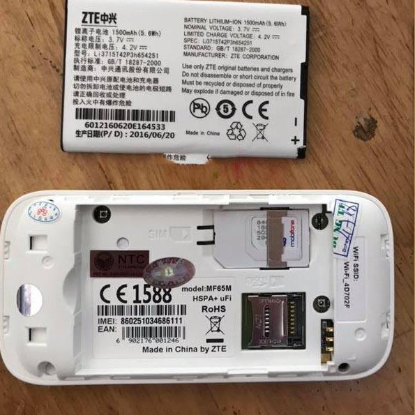 Pin chuẩn Chính hãng ZTE MF65 Thay Cho bộ phát wifi từ sim 4G/3G - Hàng Chuẩn