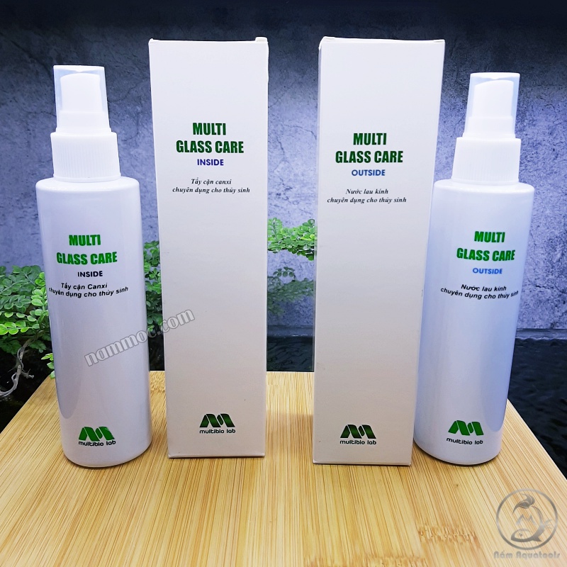 Multibio lab - Multi Glass Care - INSISE / OUTSIDE | Dung Dịch Tẩy Cặn Canxi - Vệ Sinh - Làm Bóng Hồ Cá Cảnh, Thuỷ Sinh