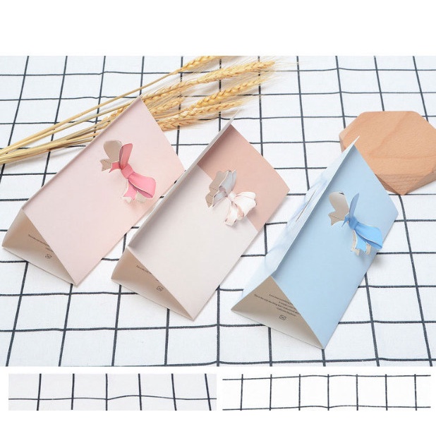 Thiệp nổi chúc mừng sinh nhật, tình yêu, ngày nhà giáo hình nơ sang trọng BAG U THIEPNO033