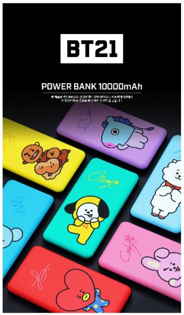 Sạc dự phòng BT21 5000mah ~ 10.000mah hàng Official.