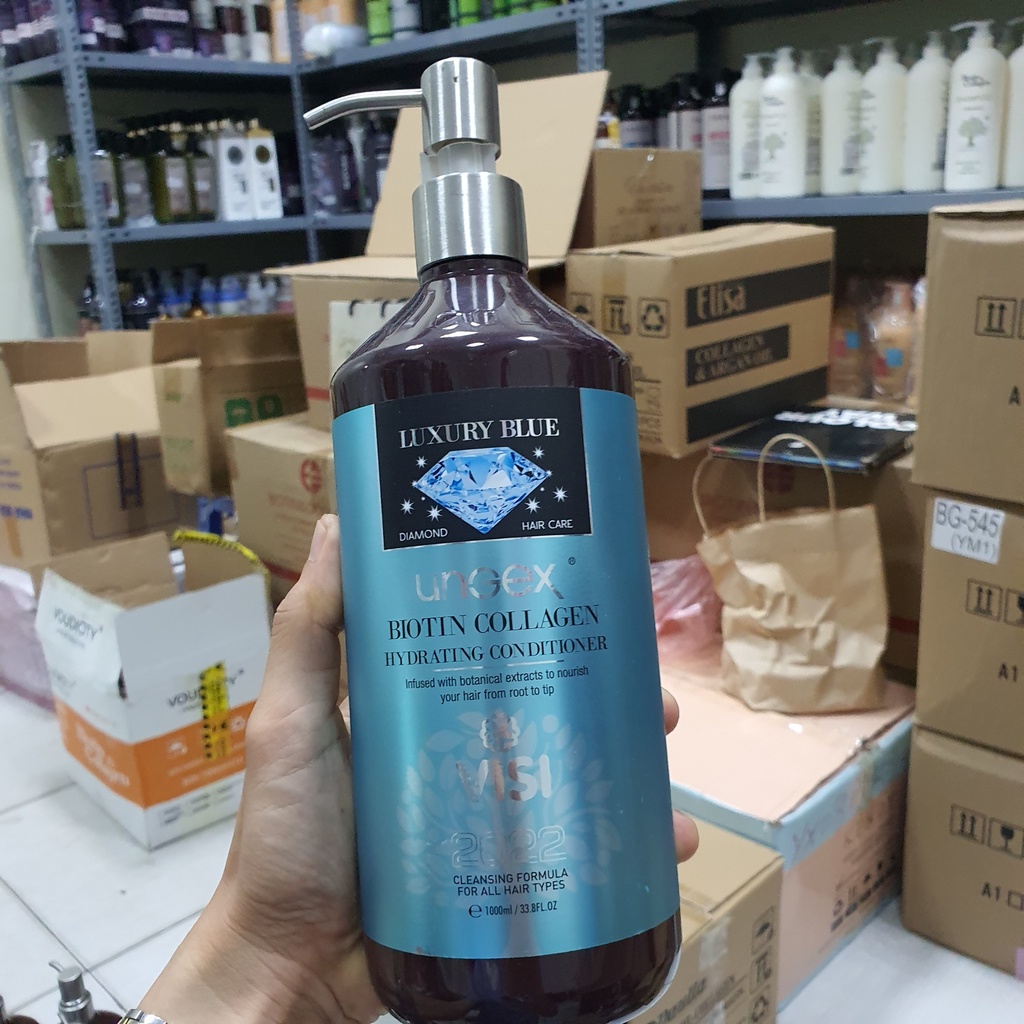 Dầu Gội Xả BIOTIN & COLLAGEN LUXURY BLUE HYDRATING DƯỠNG ẨM Hương thơm Nước Hoa Đủ 5 Mùi cặp 1000ml hàng hiệu chính hãng