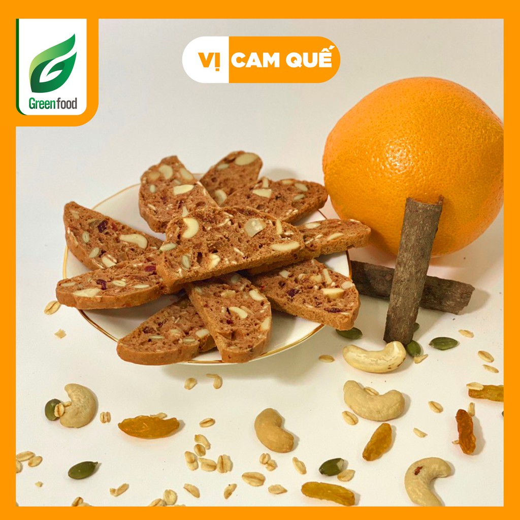 Biscotti nguyên cám 5 vị - Bánh ăn kiêng dành cho người giảm cân. GreenFood | BigBuy360 - bigbuy360.vn