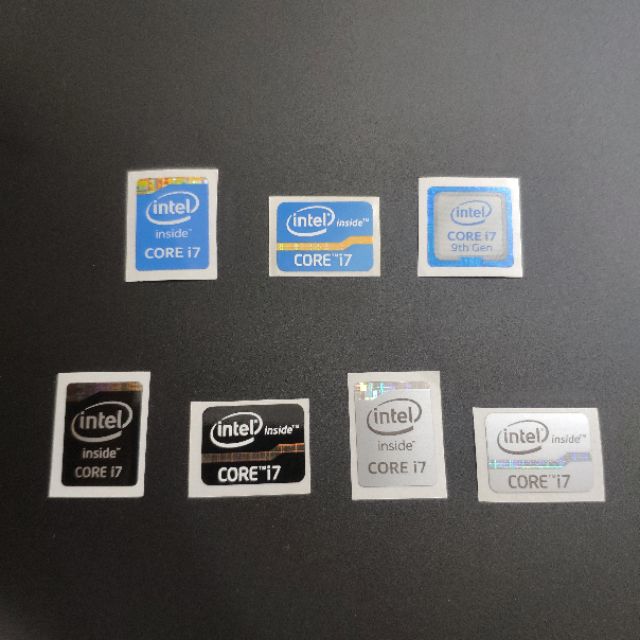 Logo Intel CORE i7 dán trang trí máy tính, laptop