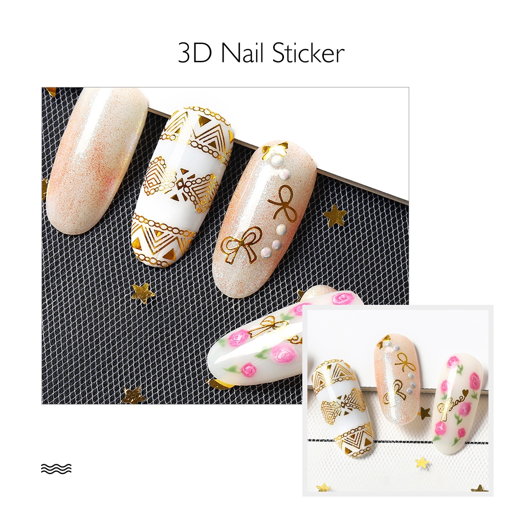 [Hàng mới về] Hình dán móng tay họa tiết bướm 3D phong cách nghệ thuật hợp thời trang