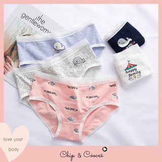 Quần lót nữ cotton dễ thương hình cá heo