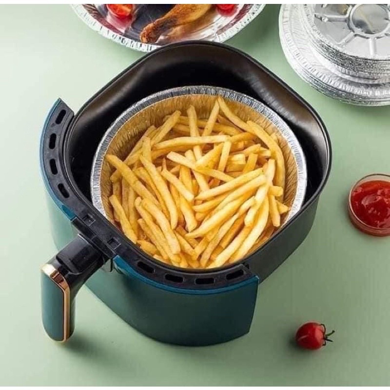 Khay nướng bạc - khay giấy nến nướng bánh , lót nồi chiên không dầu size 20cm và 23cm (Hàng có sẵn)