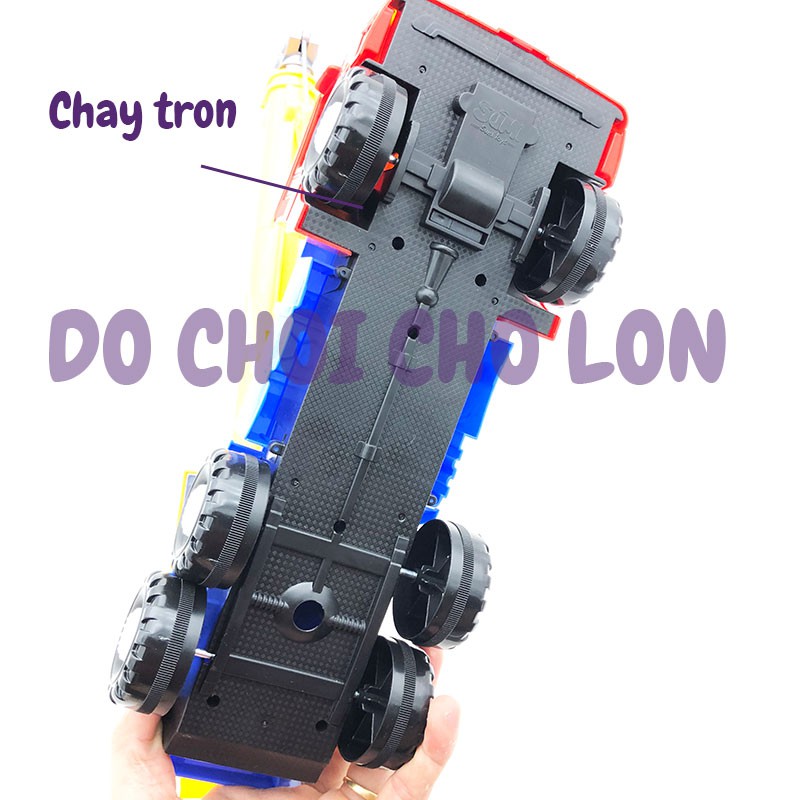 Đồ chơi xe cẩu móc SH011 bằng nhựa chạy trớn size 40x12x18cm