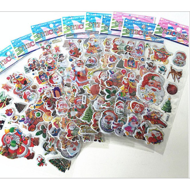 Sticker noel 3D nổi không thấm nước