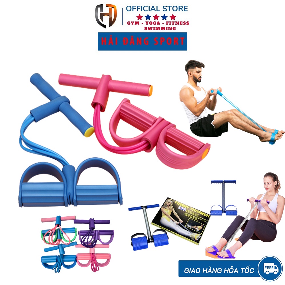 Dây Kéo Đàn Hồi 4 Ống Cao Su Tập Thể Dục, tập Gym Tại Nhà