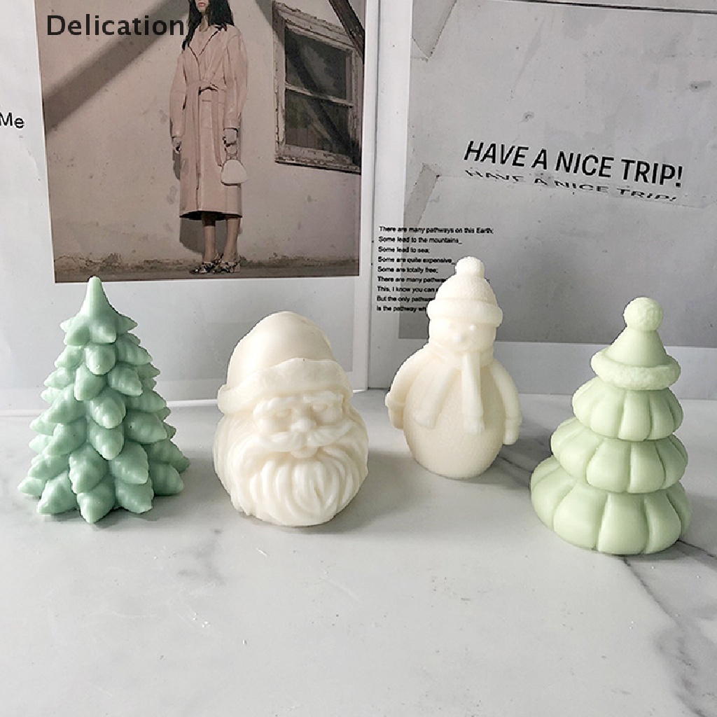 Khuôn Silicone Làm Xà Phòng / Sô Cô La Hình Cây Thông Giáng Sinh DIY