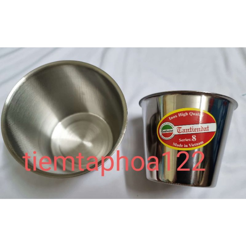 Ly inox làm đá tủ lạnh đường kính 8cm 9cm hàng đẹp
