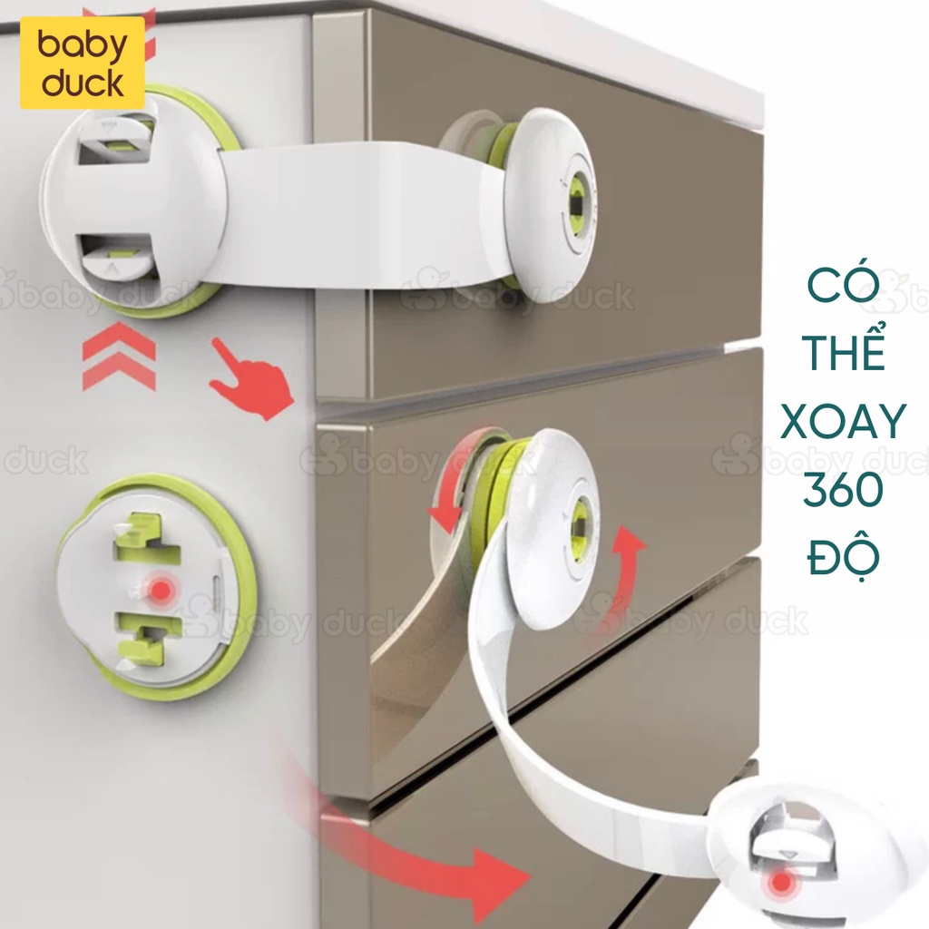 Khoá/chốt cài an toàn cho bé, chốt tủ lạnh, chốt cánh tủ, khoá cửa tủ đa năng