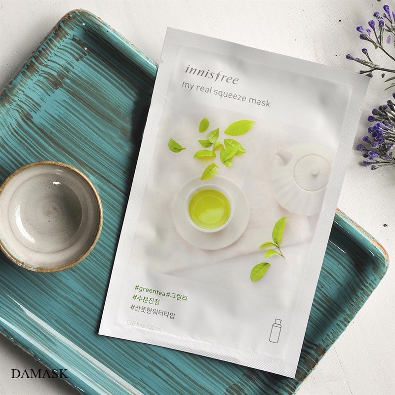 Combo 10 Mặt nạ giấy Innisfree trà xanh My Real Squeez Mask