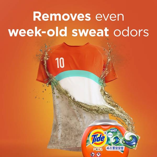 Viên giặt Tide Pods Liquid Detergent Pacs with Febreze, Botanical Rain, 26 viên