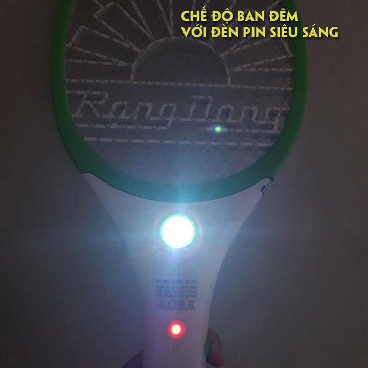 Vợt Muỗi Rạng Đông - Vợt Muỗi Kết Hợp Đèn Pin Tháo Rời - Vợt bắt muỗi hàng Việt Nam chất lượng, pin siêu bền
