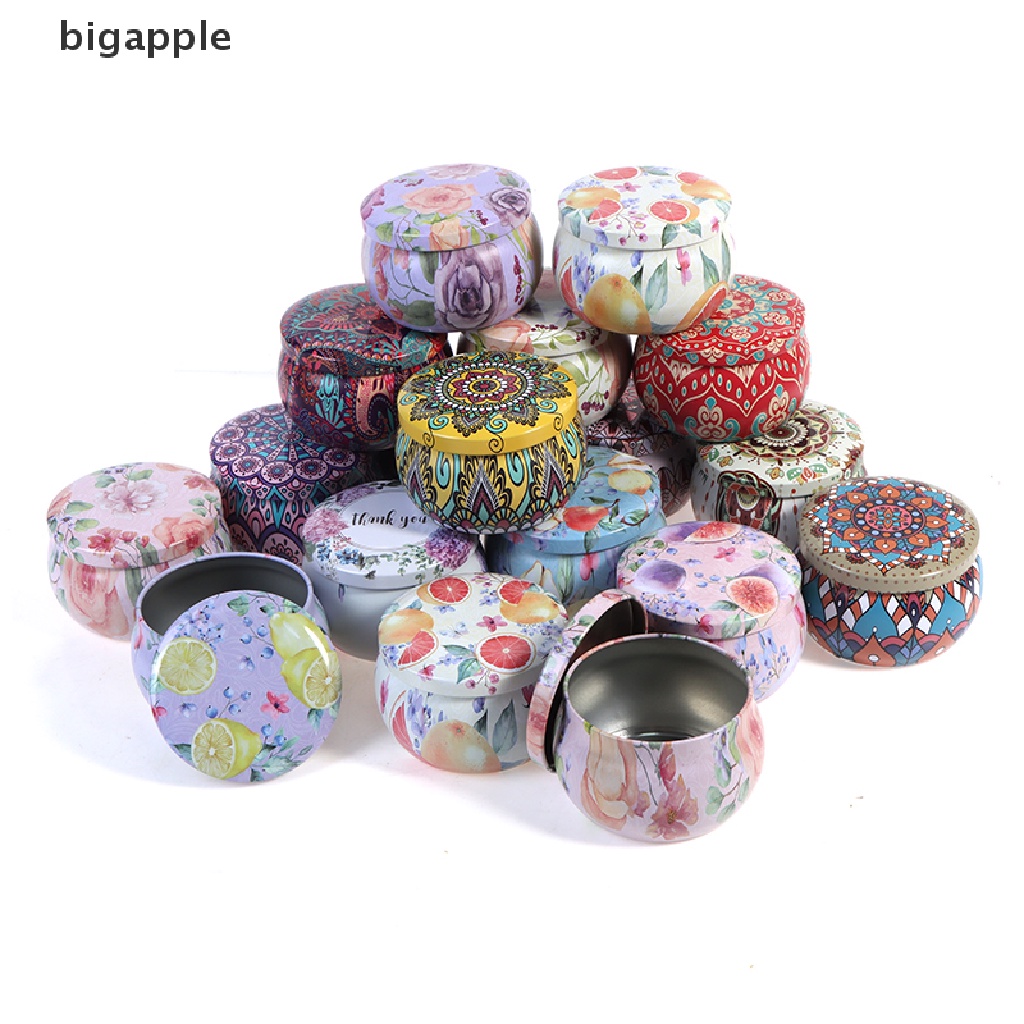 Bigapple Hộp Thiếc Rỗng 4OZ Thanh Lịch Đựng Nến Đậu Nành