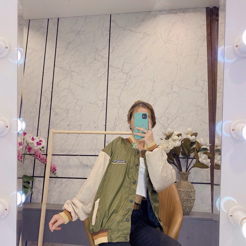 Áo khoác dù bomber lót lưới unisex ulzzang nam nữ