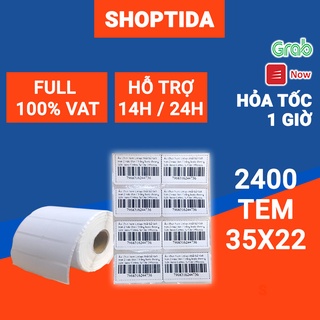 Mua Tem in nhiệt Shoptida loại 2400 tem 35*22mm in minicode  barcode  2 tem 1 hàng  sử dụng cho máy in nhiệt Shoptida SP4