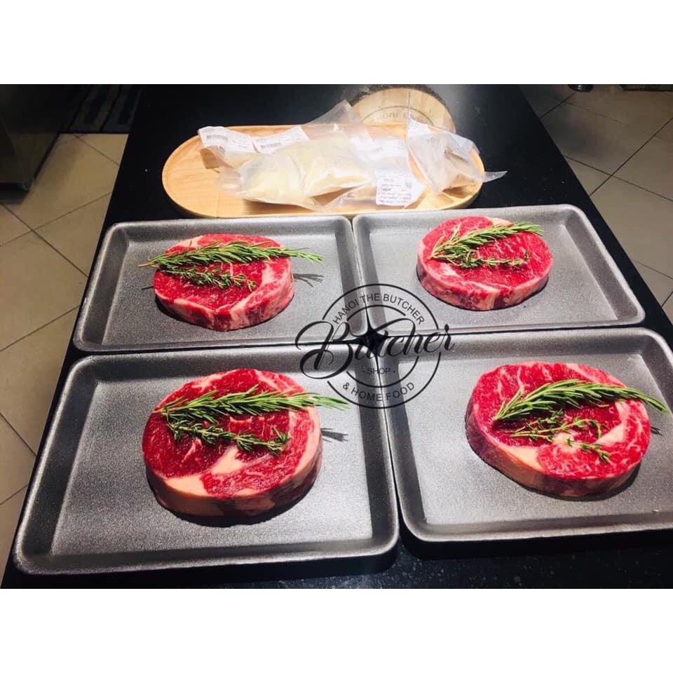 Combo Steak Bít tết 4 phần Thăn lưng Bò Úc/Ribeye Angus (200gr/phần)