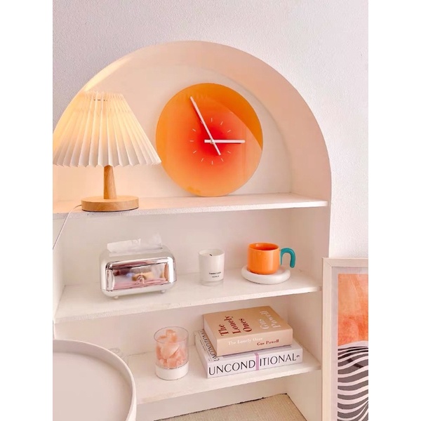 Sunset Clock, Đồng hồ treo tường kim trôi, đồng hồ mặt trời decor