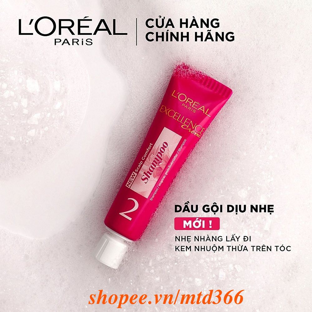 Thuốc Nhuộm Tóc Số 3 Nâu Đen Loreal Excellence Cream 172ml Dưỡng Tóc Phủ Bạc.