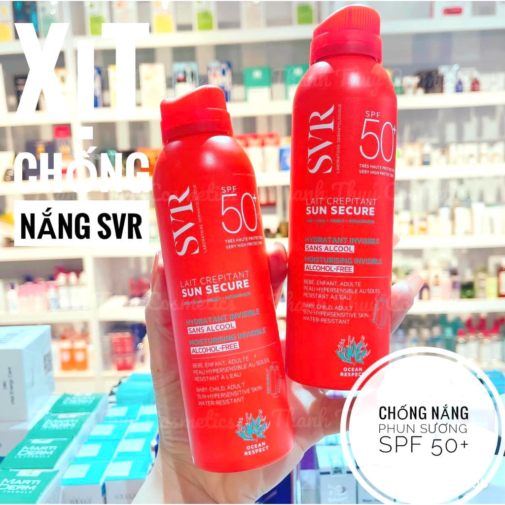 Chống nắng dạng Xịt phun sương SVR Sun Secure Brume SPF50+ - MẪU MỚI