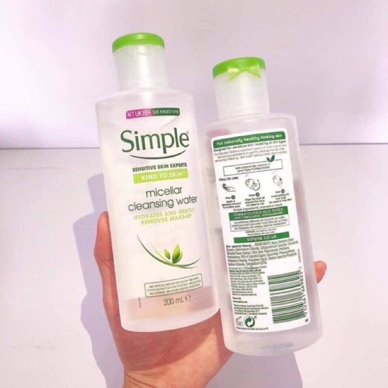 Nước Tẩy Trang Simple Dành Cho Da Nhạy Cảm 200ml