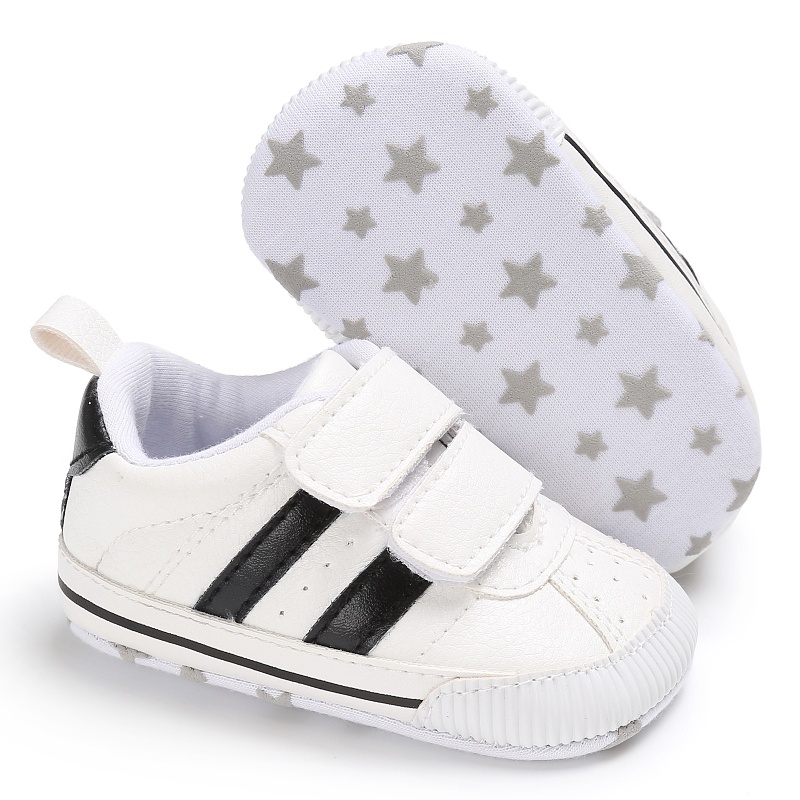 Giày Thể Thao Da PU Đế Mềm Chống Trượt Cho Bé Từ 0-18 Tháng Tuổi Walkers