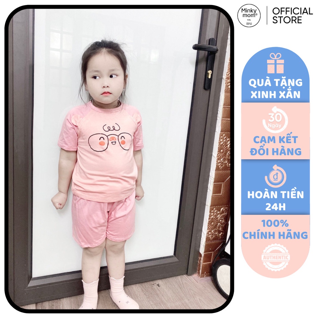 [SALE] Bộ Quần Áo Bé Gái, Bé Trai KIMCHIBABY Vải Thun Lạnh  Hoạ Tiết Tai Thú 3D, Bộ Cộc Tay Cho Bé Mặc Nhà KW2202