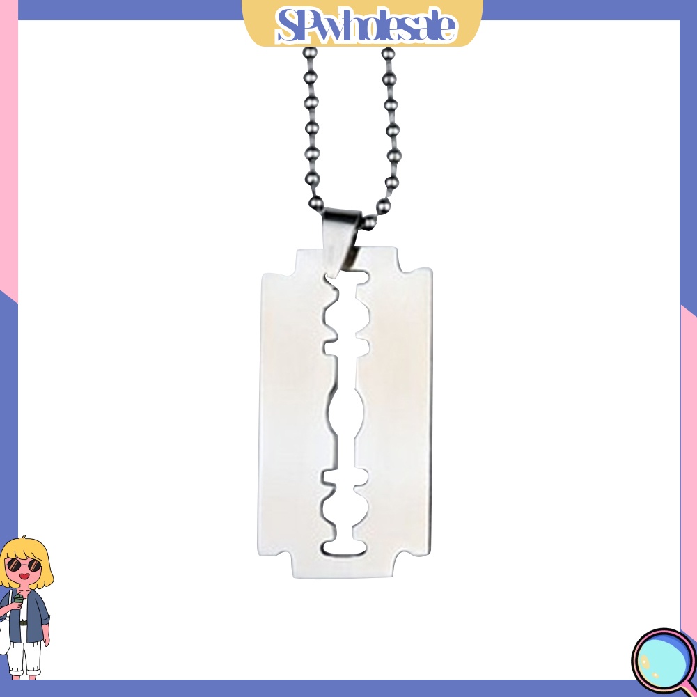 [SPwholesale] Vòng cổ Thép Titan Mặt Hình Lưỡi Dao Thời Trang Cho Nam