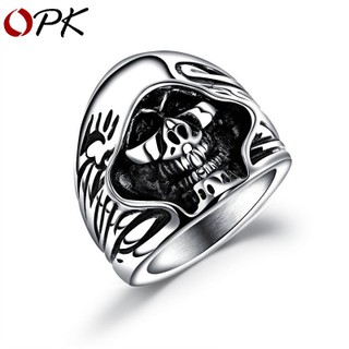 Nhẫn nam, hình trang trí đầu lâu, phong cách cá tính, phong cách hip hop, kiểu dáng Âu Mỹ-------------------------------