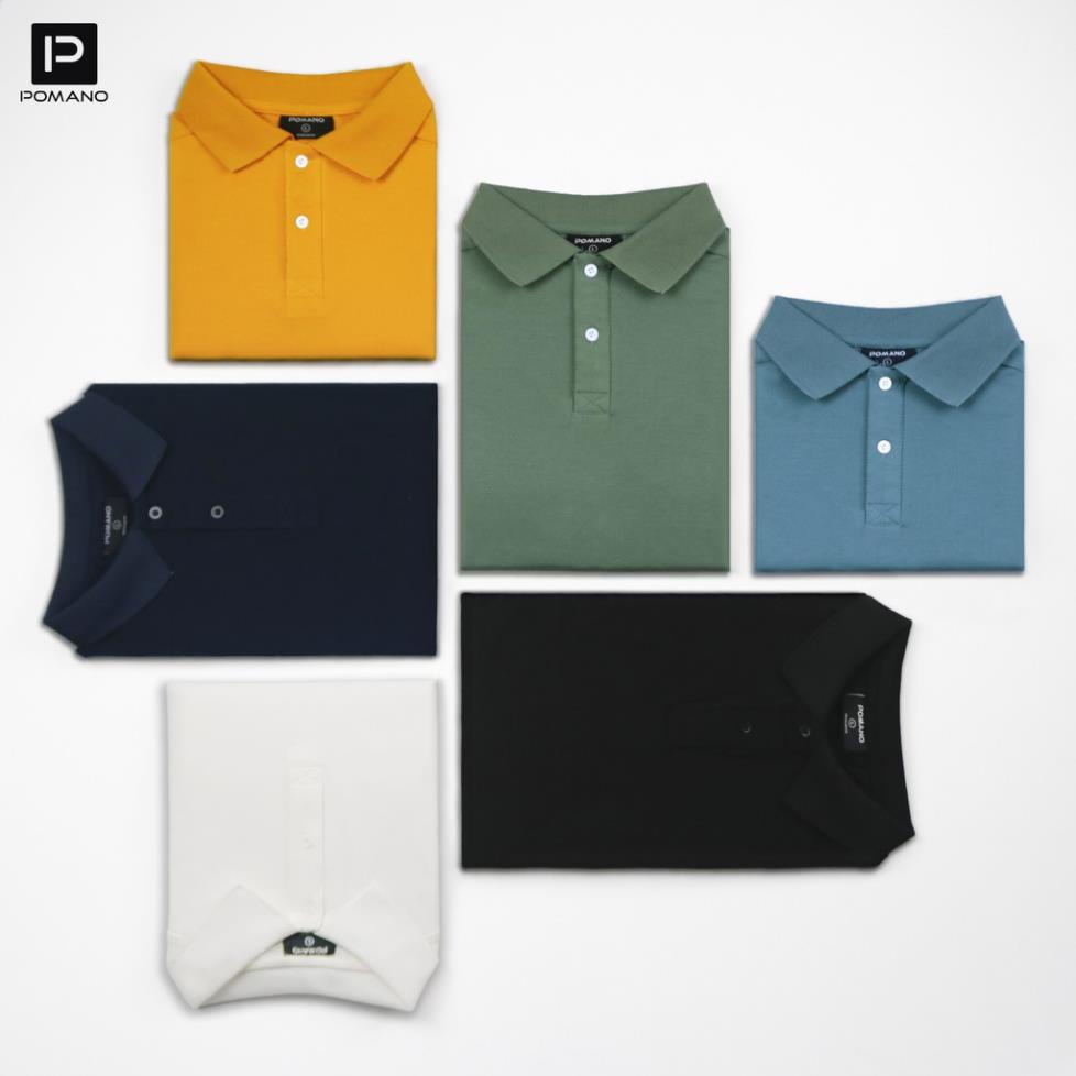 Áo Polo nam cổ bẻ vải cá sấu Cotton Cao Cấp, thiết kế phong cách basic sang trọng lịch lãm POMANO Đẹp