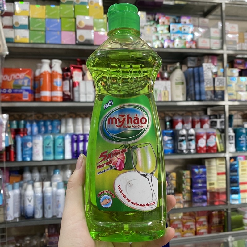 Nước rửa chén Mỹ Hảo 5X đậm đặc tinh dầu vỏ bưởi chai 400g