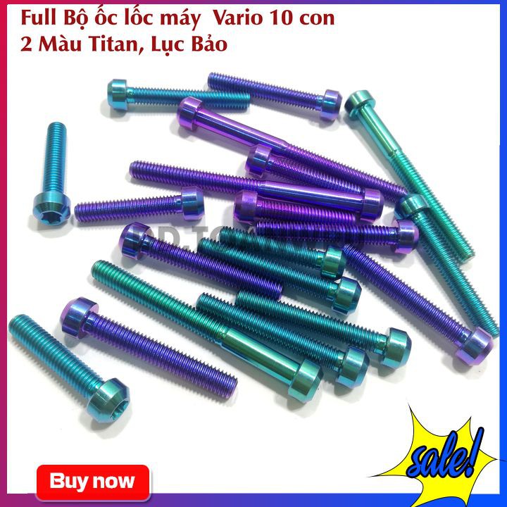 Full Bộ Ốc Gắn Lốc Máy cho xe Vario - Siêu xịn