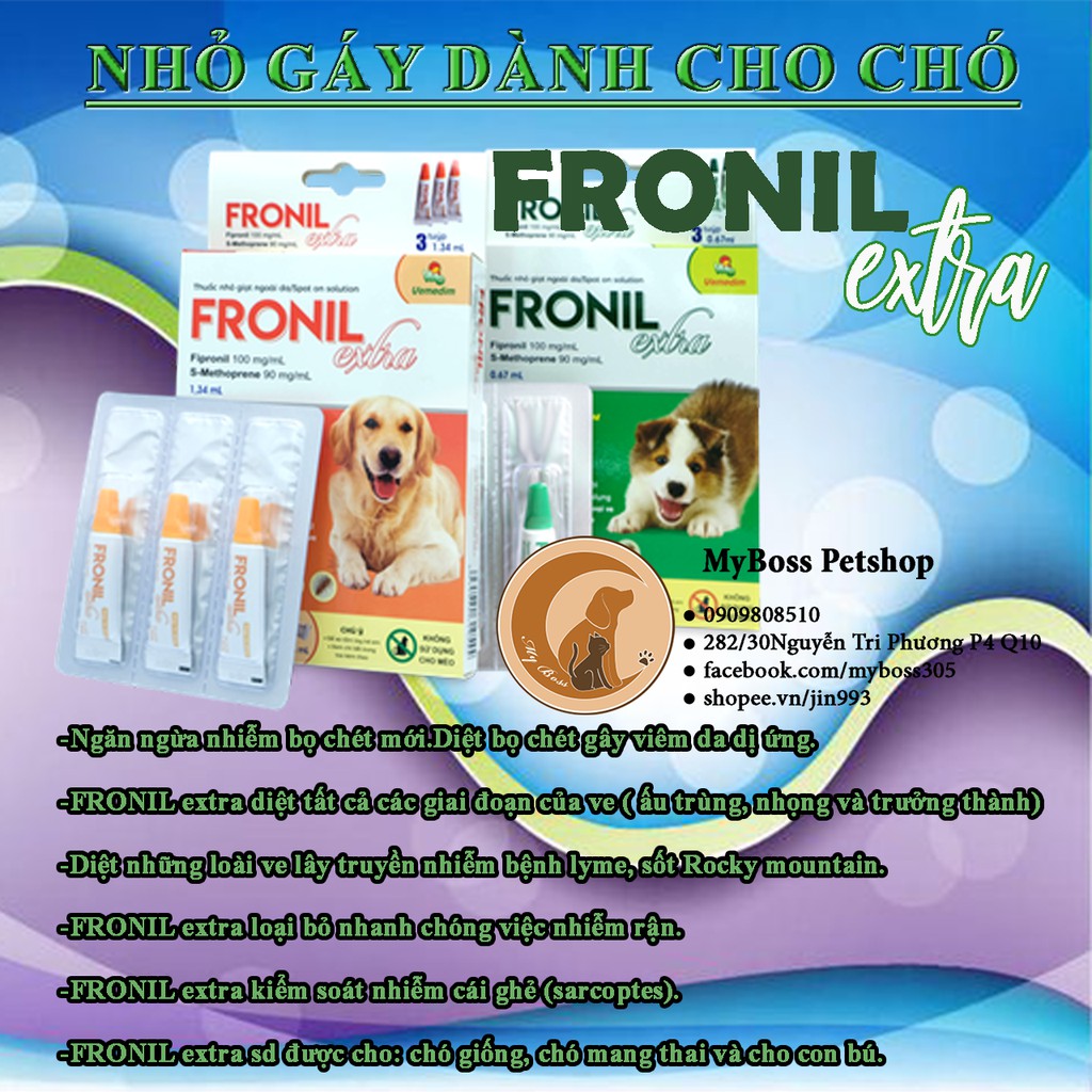 NHỎ GÁY FRONIL EXTRA-DÀNH CHO CHÓ 2-10kg