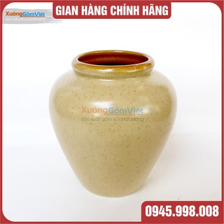 Lu uống bia kiểu mới - sáng tạo mới của gốm Bát Tràng-hàng vuốt tay dung tích 400ml - MÀU TRẮNG SỮA - XƯỞNG GỐM VIỆT