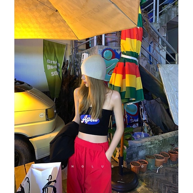 Cocory vn Xiaozhainv Áo Lửng Hai Dây In Họa Tiết Quyến Rũ Dành Cho Nữ | BigBuy360 - bigbuy360.vn