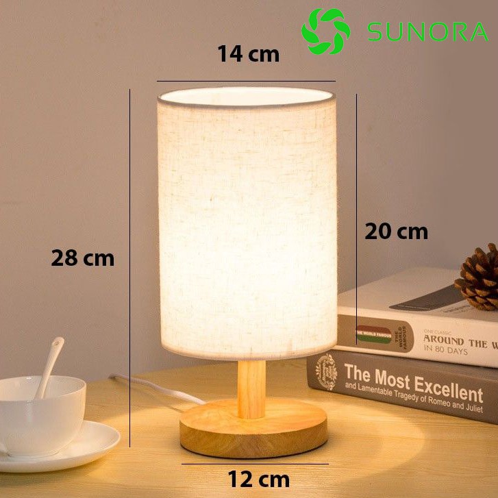 Đèn Ngủ Để Bàn Đẹp Thân Gỗ Cổ Điển-Đèn Trang Trí Phòng Ngủ Tặng Kèm Bóng