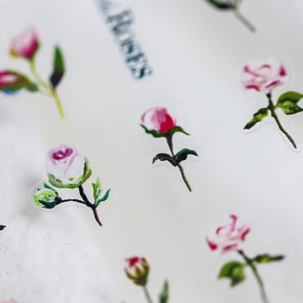 Miếng Dán Trang Trí Móng Tay Siêu Mỏng Họa Tiết Hoa Hồng Dễ Thương