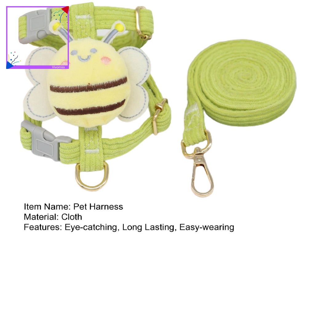 1 Bộ Dây Dắt Thú Cưng Đi Dạo Nhiều Màu Thoáng Khí