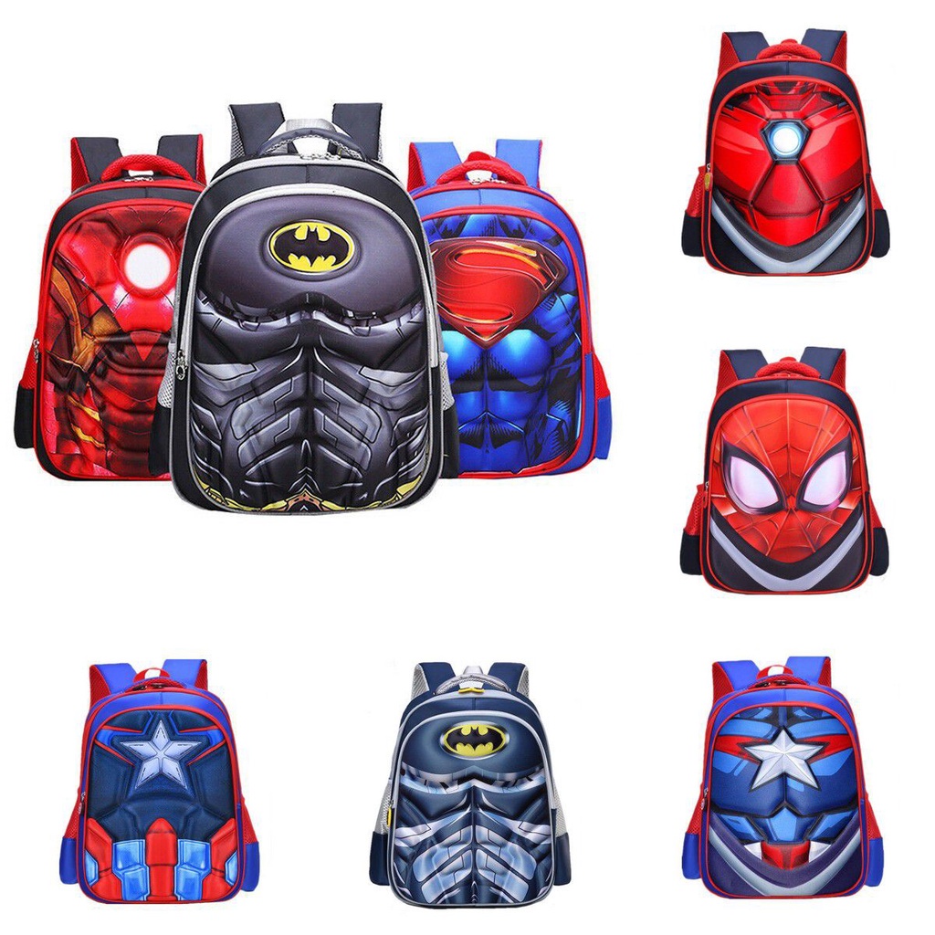 Ba Lô Đi Học In Họa Tiết Các Siêu Anh Hùng Marvel Dành Cho Các Bé