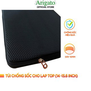 Túi chống sốc cho laptop (14 -15.6 inch) ARIGATO Bảo hành 12 tháng. mã TCS