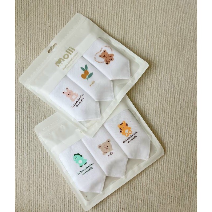 Khăn sữa Molli hình gấu thỏ