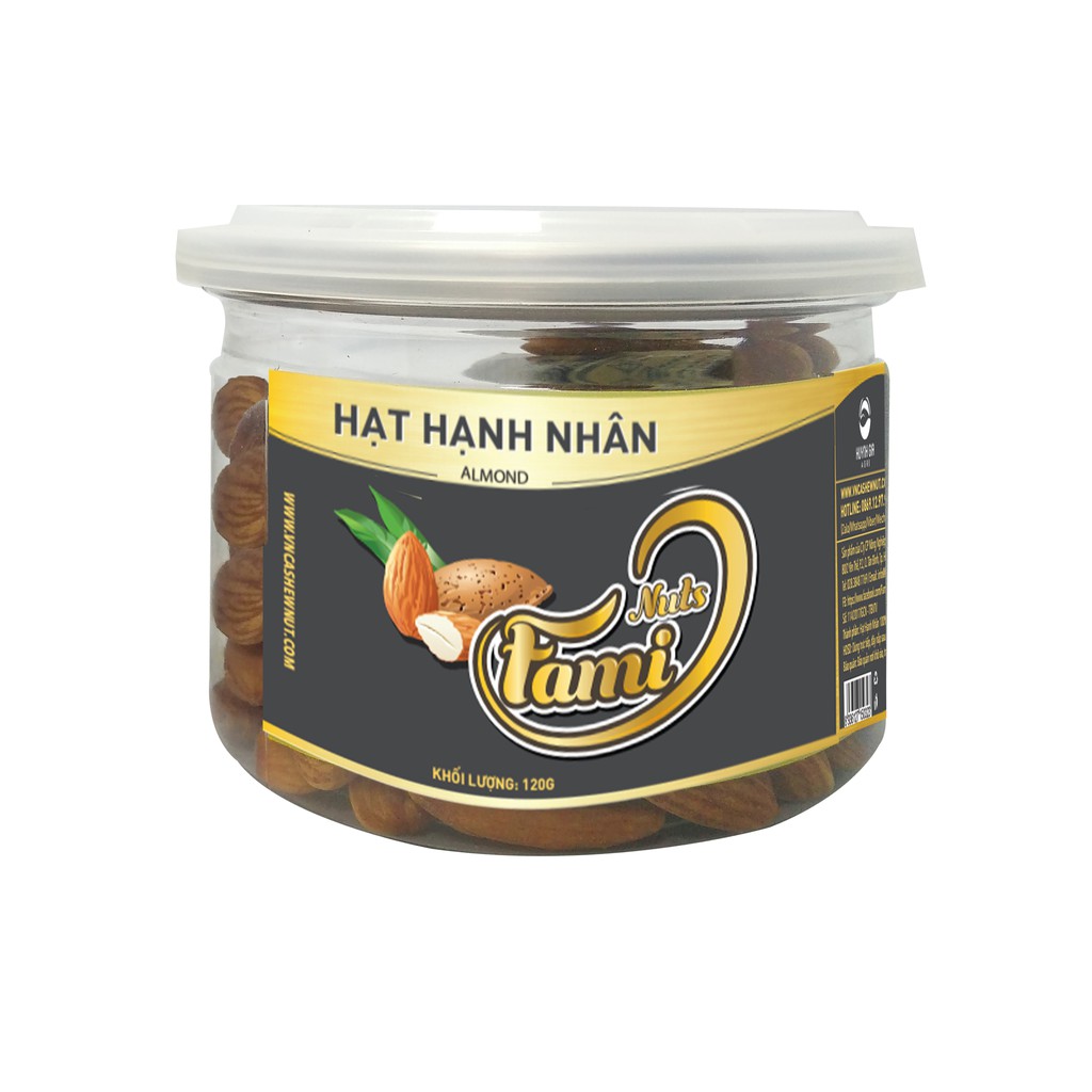 Hạnh nhân rang sấy hũ nắp nhôm 120g