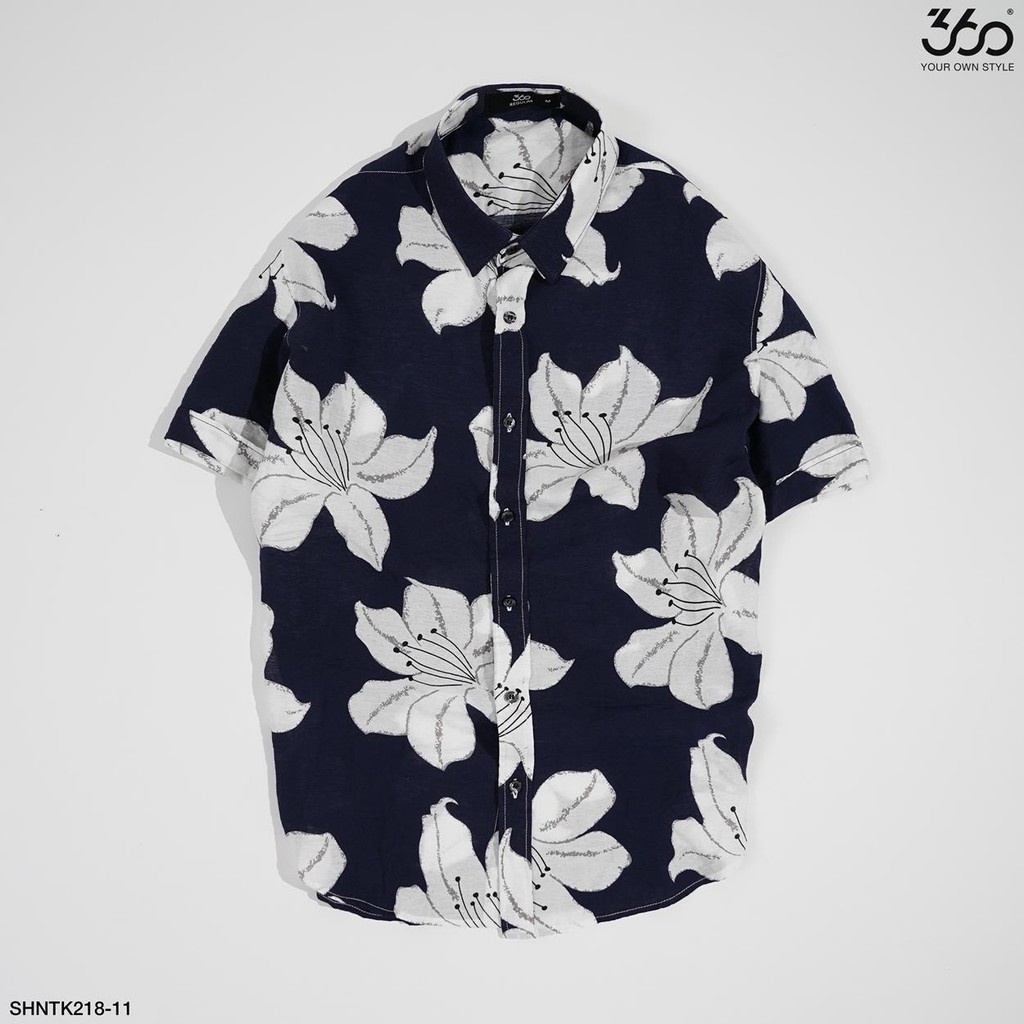 Áo sơ mi nam 360 BOUTIQUE ngắn tay họa tiết - SHNTK218 | BigBuy360 - bigbuy360.vn