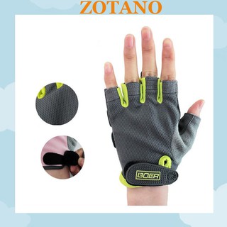 Găng tay tập gym, tập tạ hở ngón nam nữ cao cấp Boer AK30