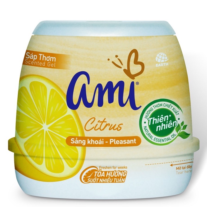 Sáp Thơm Ami Citrus 200gram hương cam hoa thiên nhiên giá siêu mềm sáp thơm phòng/ không gian ô tô khử mùi hiệu quả