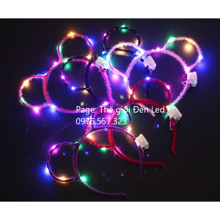 Bờm Tai Gấu gắn đèn LED/Đèn Tai Gấu phát sáng