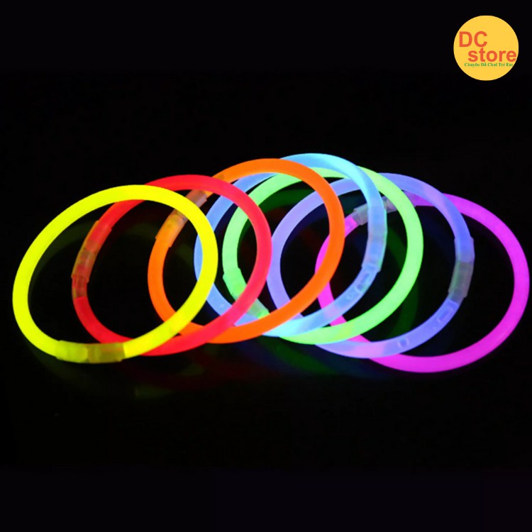 Que Dạ Quang Glow Stick Phát Sáng Làm Vòng Đeo Tay Hộp 100 QUE