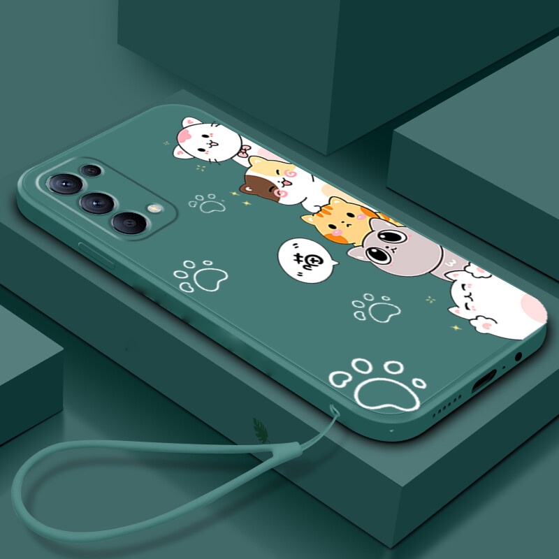 Ốp lưng OPPO RENO 5 5G OPPO RENO 4 4G Ốp Điện Thoại Silicon Mềm Mịn Bảo Vệ Cho OPPO RENO 5 PRO RENO 4 PRO DZMM01 viền vuông cute
